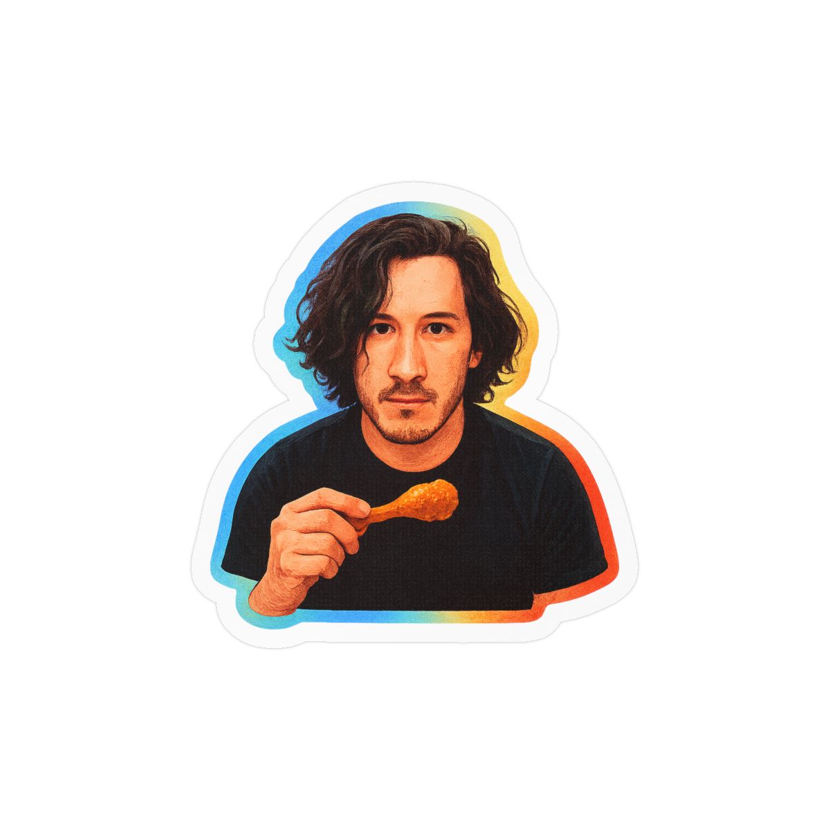 Markiplier Holographic Die-Cut Sticker | Shiny Vinyl Decal - alternate angle 2, merchandise