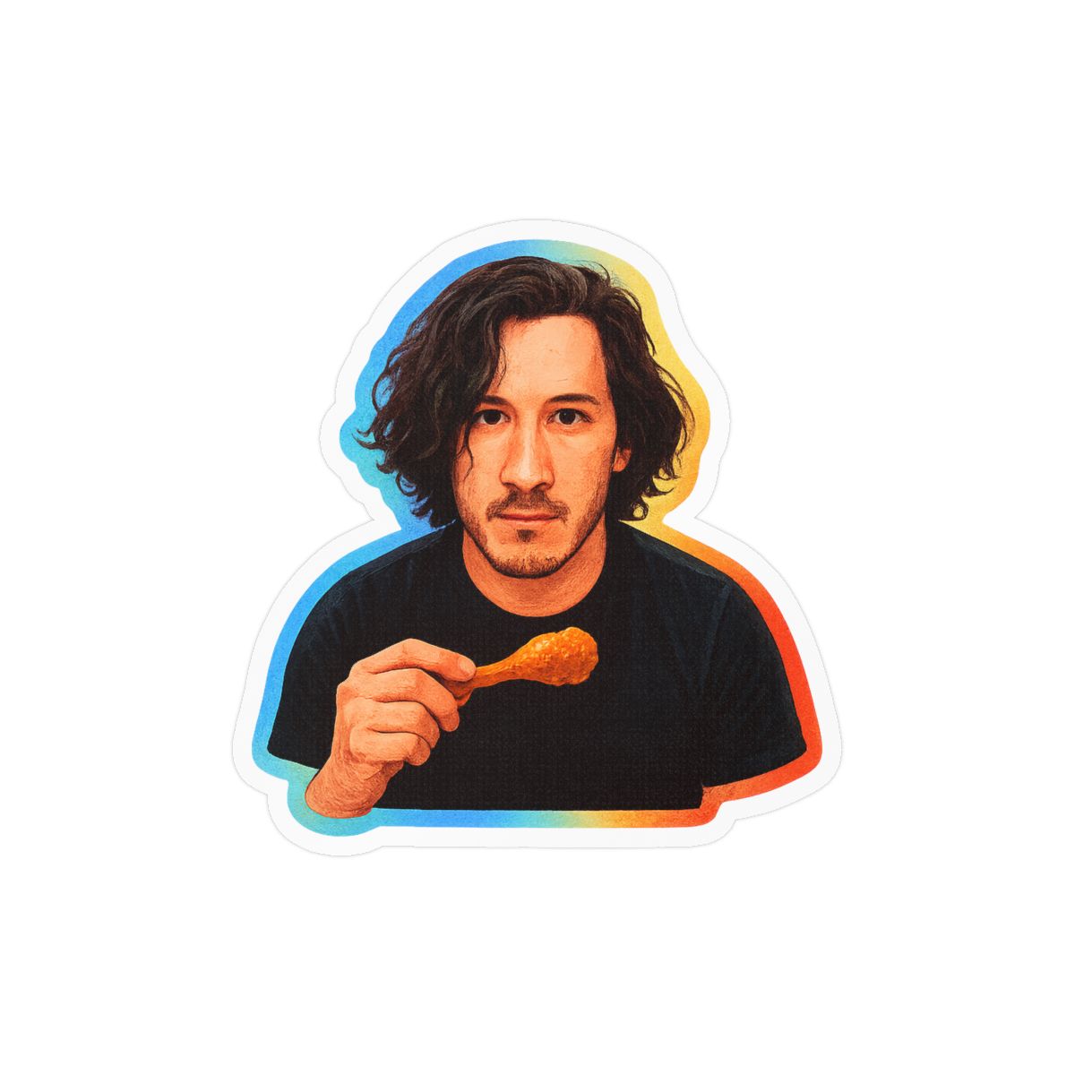 Markiplier Holographic Die-Cut Sticker | Shiny Vinyl Decal - Markiplier official Stickers merch