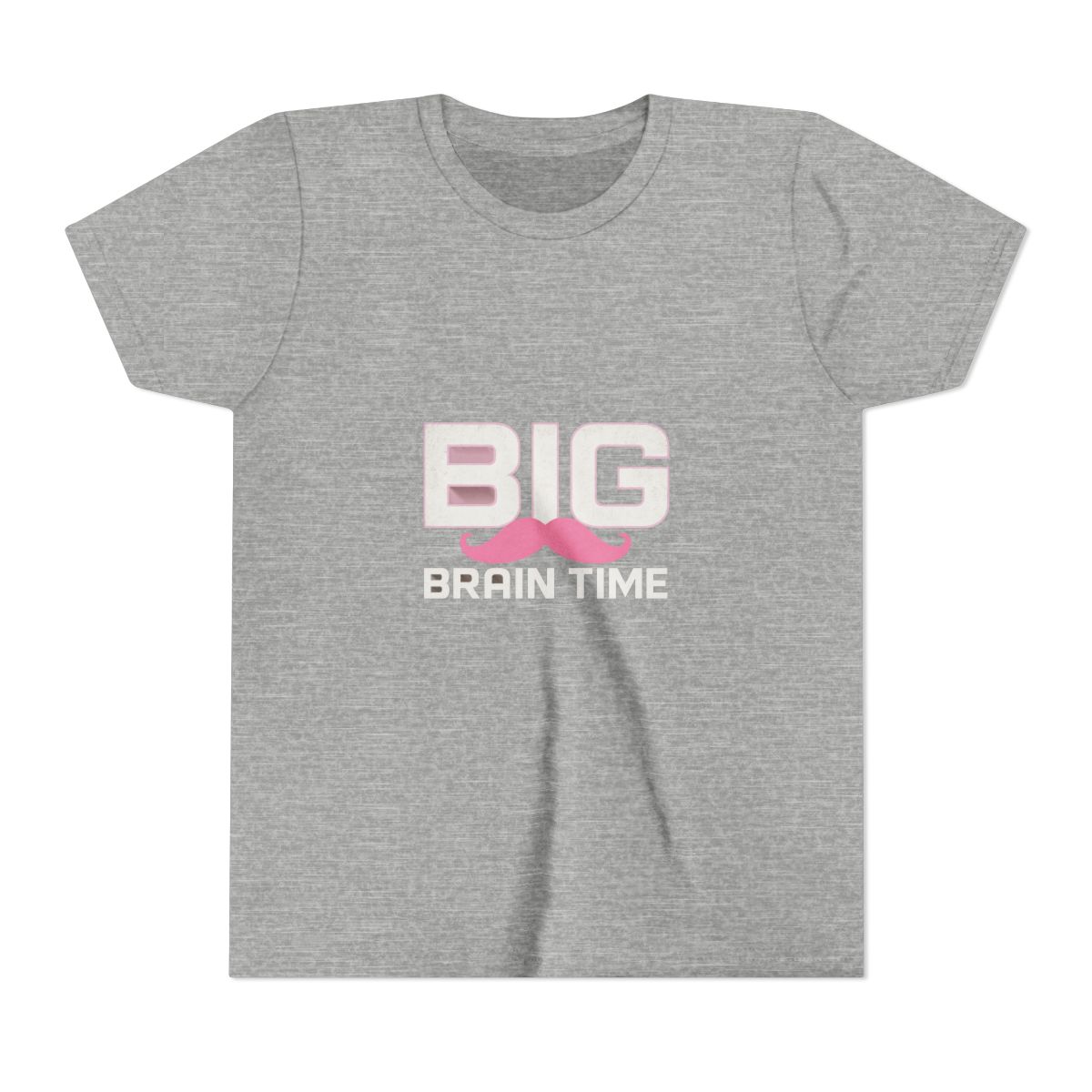 Markiplier Big Brain Time Pink Mustache Kids T-Shirt - alternate angle 3, merchandise