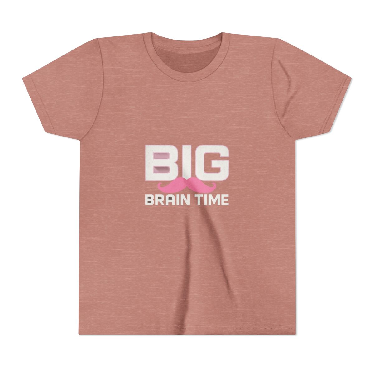 Markiplier Big Brain Time Pink Mustache Kids T-Shirt - alternate angle 2, merchandise