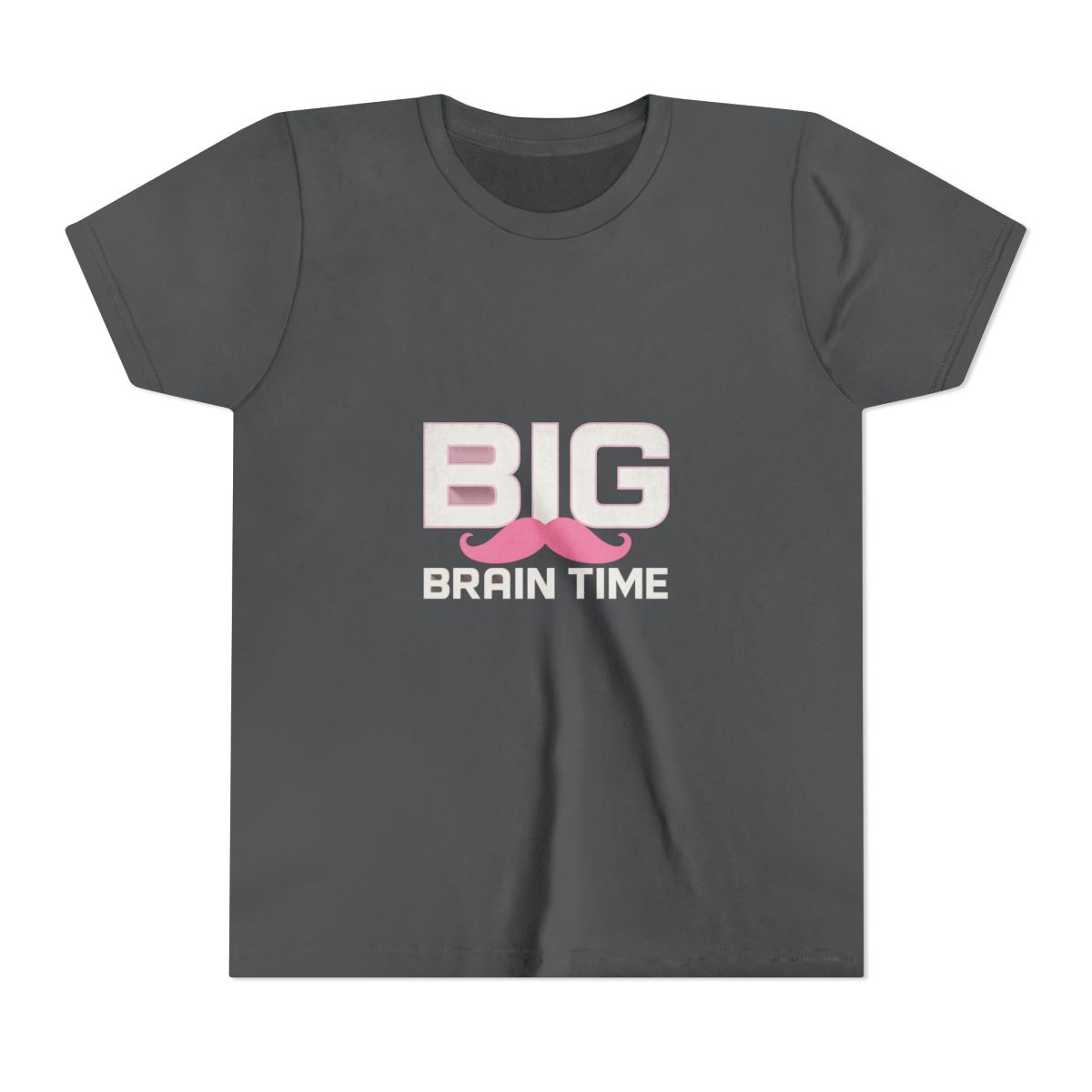 Markiplier Big Brain Time Pink Mustache Kids T-Shirt - alternate angle 5, merchandise